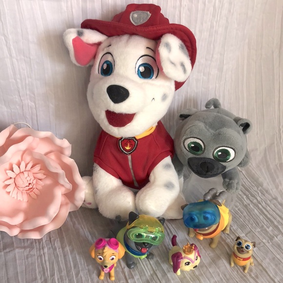 DISNEYs JUNIOR PUPPY DOG PALS & PAW PATROL toys Rolly Diana Scuba Bingo Skye - Picture 1 of 16